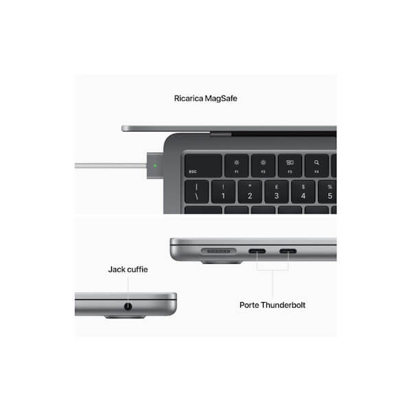 MACBOOK AIR 15" 512GB SSD \\ 16GB MEMORIA UNIFICATA, CHIP APPLE M3 8-CORE CPU 10-CORE GPU - ARGENTO