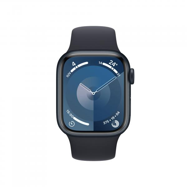 APPLE WATCH SERIES9 GPS + CELLULAR 41MM MIDNIGHT ALUMINIUM CASE WITH MIDNIGHT SPORT BAND - S/M