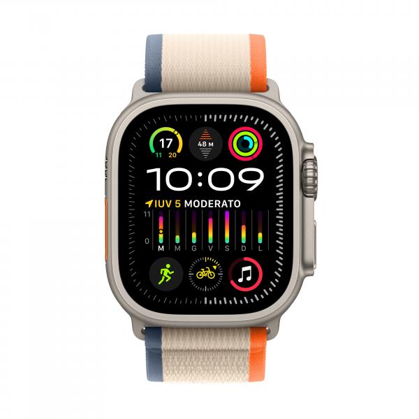 APPLE WATCH ULTRA 2 GPS + CELLULAR, 49MM TITANIUM CASE WITH ORANGE/BEIGE TRAIL LOOP - S/M