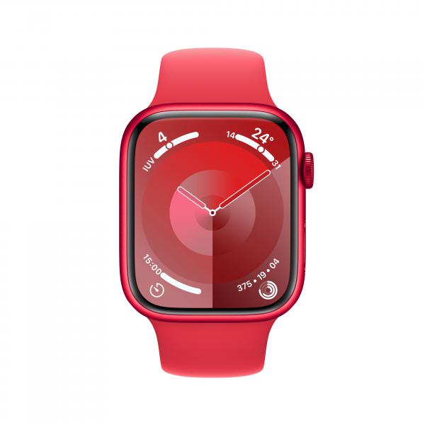 APPLE WATCH SERIES 9 GPS 45MM (PRODUCT)RED ALUMINIUM CASE WITH (PRODUCT)RED SPORT BAND - M/L