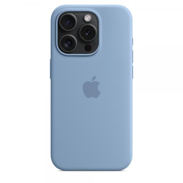 IPHONE 15 PRO SILICONE CASE WITH MAGSAFE - WINTER BLUE