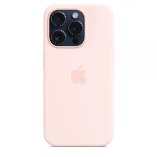 Custodia in Silicone per iPhone 15 Pro con MagSafe - Rosa Chiaro