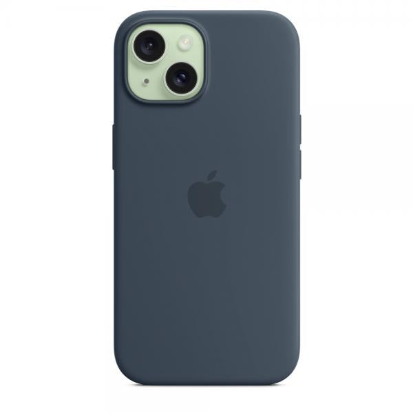 IPHONE 15 SILICONE CASE WITH MAGSAFE - STORM BLUE