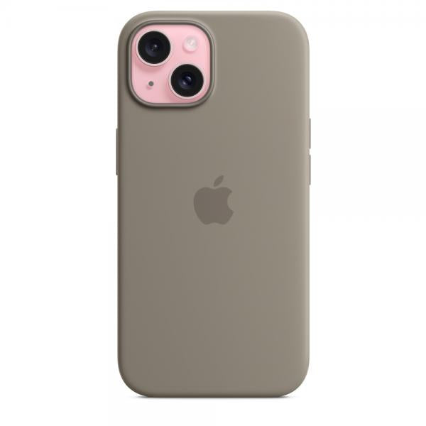 Custodia in Silicone per iPhone 15 con MagSafe - Grigio Argilla