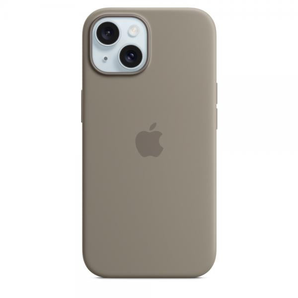 Custodia in Silicone per iPhone 15 con MagSafe - Grigio Argilla