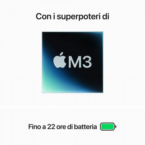 MacBook Pro 14" Chip Apple M3 con 8-core CPU e 10-core GPU, 512GB SSD - Grigio siderale