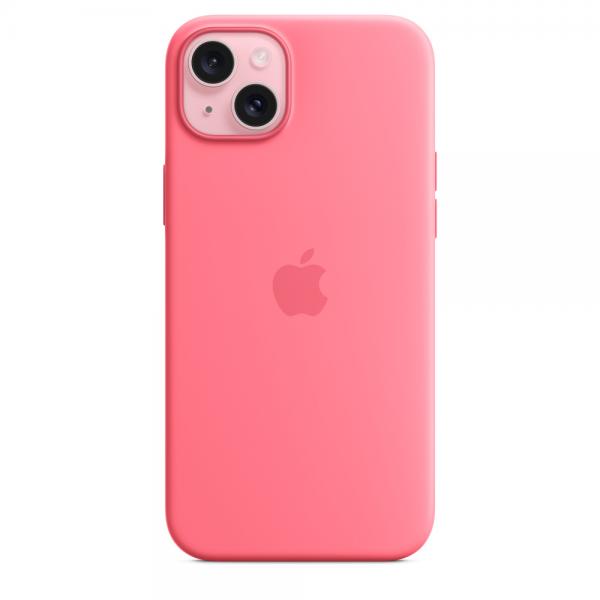 Custodia in Silicone per iPhone 15 Plus con MagSafe - Rosa