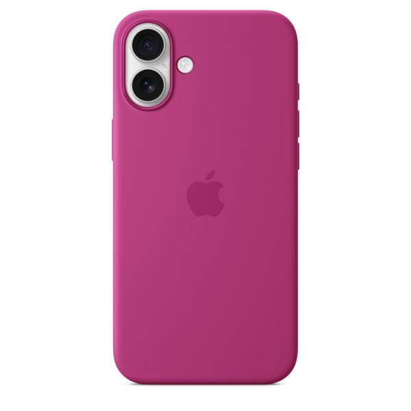 Custodia in Silicone per iPhone 16 Plus con MagSafe - Fucsia