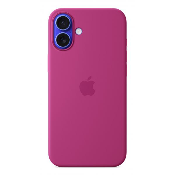 Custodia in Silicone per iPhone 16 Plus con MagSafe - Fucsia