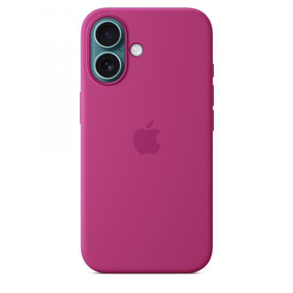 Custodia in Silicone per iPhone 16 con MagSafe - Fucsia