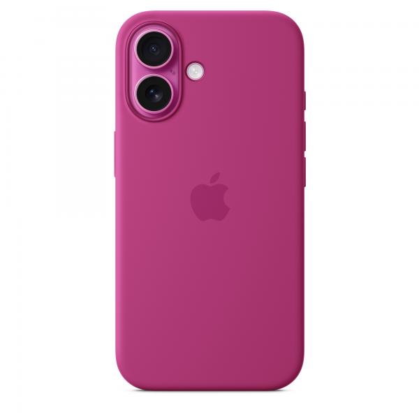 Custodia in Silicone per iPhone 16 con MagSafe - Fucsia