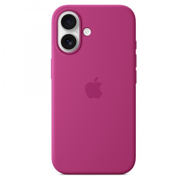 Custodia in Silicone per iPhone 16 con MagSafe - Fucsia