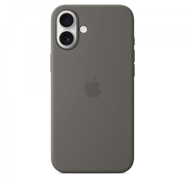 Custodia in Silicone per iPhone 16 Plus con MagSafe - Grigio Pietra