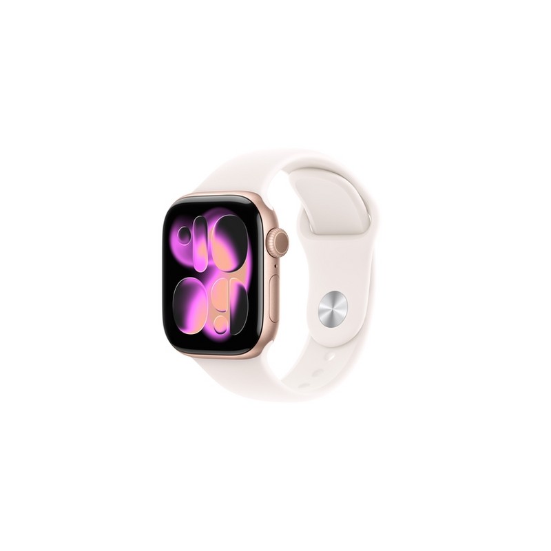 Apple Watch Series 11GPS46mmRose Gold Aluminium Case with Light Blush Sport Band - M/L