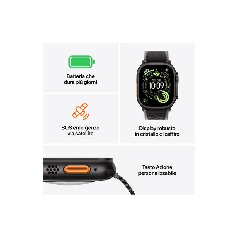 Apple Watch Ultra 3GPS + Cellular49mmBlack Titanium Case with Black Alpine Loop - Small