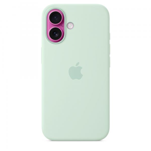 Custodia in Silicone per iPhone 16 con MagSafe - Aquamarine