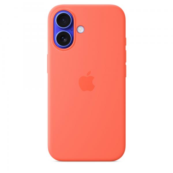 Custodia in Silicone per iPhone 16 con MagSafe - Mandarino