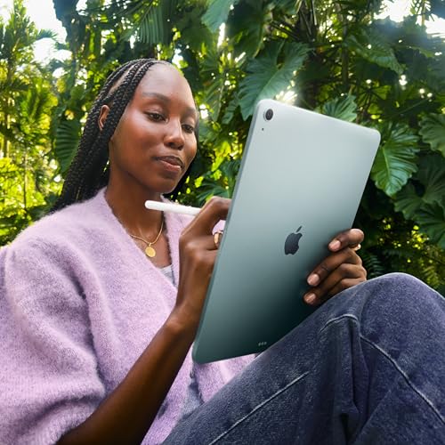 Apple iPad Air 13'' con chip M3: Apple Intelligence, 1 TB, fotocamera frontale e posteriore da 12MP, Wi-Fi 6E + reti cellulari 5G, Touch ID, un giorno intero di batteria — Galassia