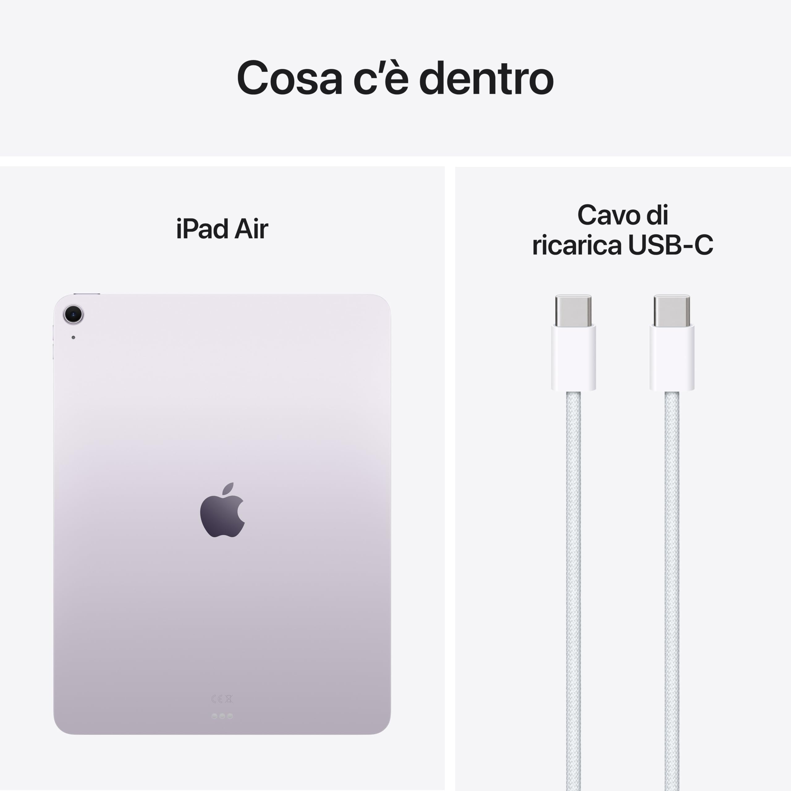Apple iPad Air 13'' con chip M3: Apple Intelligence, 512 GB, fotocamera frontale e posteriore da 12MP, Wi-Fi 6E, Touch ID, un giorno intero di batteria — Galassia