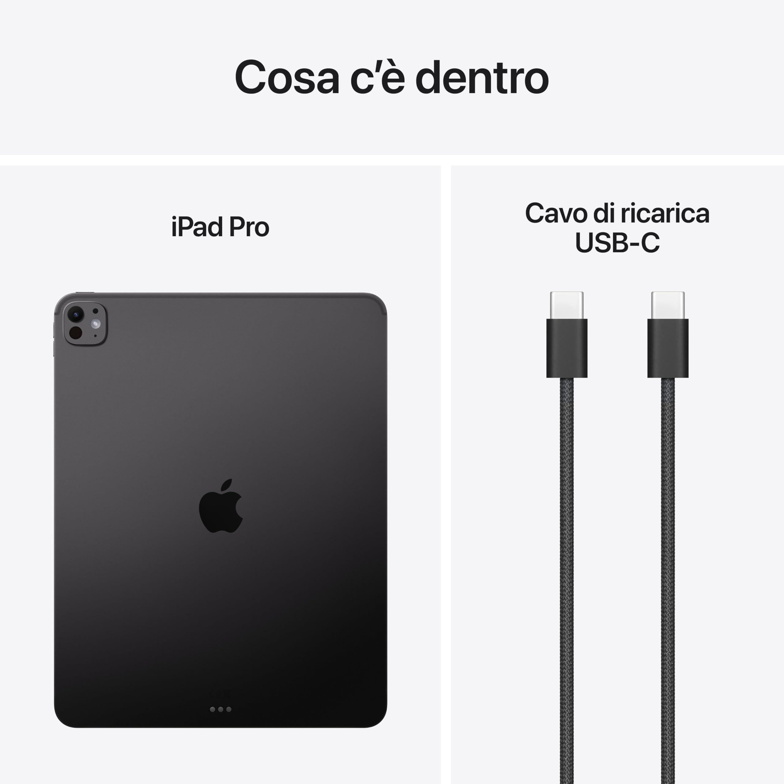 Apple iPad Pro 13'' (M5): Ultra Retina XDR, Vetro standard, 1 TB, Wi-Fi + Cellular, fotocamere frontale e posteriore da 12MP, scanner LiDAR, un giorno di batteria – Nero siderale