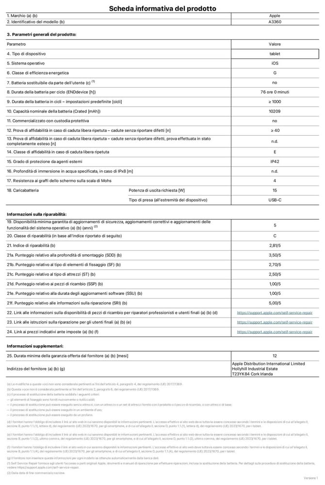 Apple iPad Pro 13'' (M5): Ultra Retina XDR, Vetro standard, 256 GB, Wi-Fi, fotocamere frontale e posteriore da 12MP, scanner LiDAR, un giorno di batteria – Nero siderale