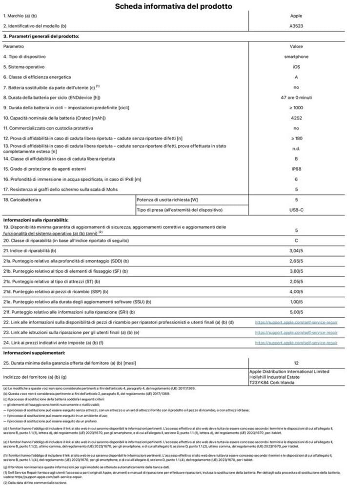 Apple iPhone 17 Pro 256 GB: Argento