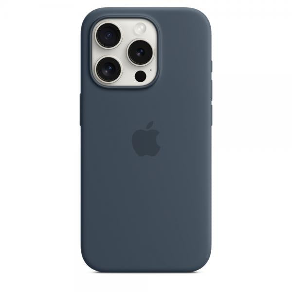 Custodia in Silicone per iPhone 15 Pro con MagSafe - Blu Tempesta