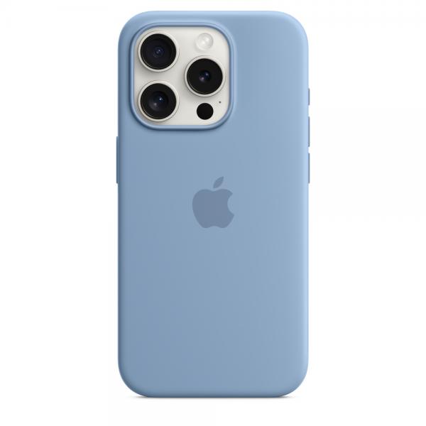 IPHONE 15 PRO SILICONE CASE WITH MAGSAFE - WINTER BLUE