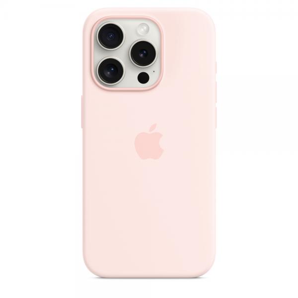 Custodia in Silicone per iPhone 15 Pro con MagSafe - Rosa Chiaro