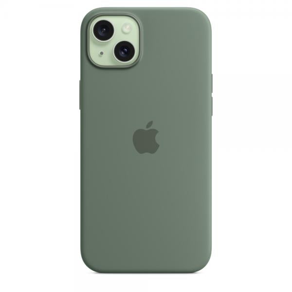 Custodia in Silicone per iPhone 15 Plus con MagSafe - Verde Cipresso