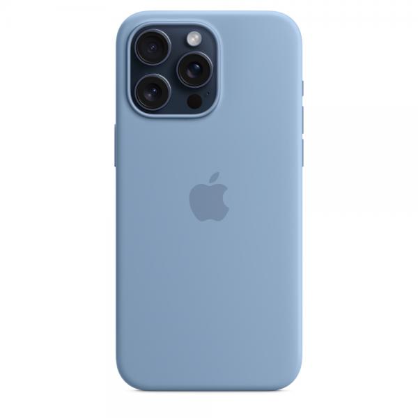 Custodia in Silicone per iPhone 15 Pro Max con MagSafe - Blu Invernale