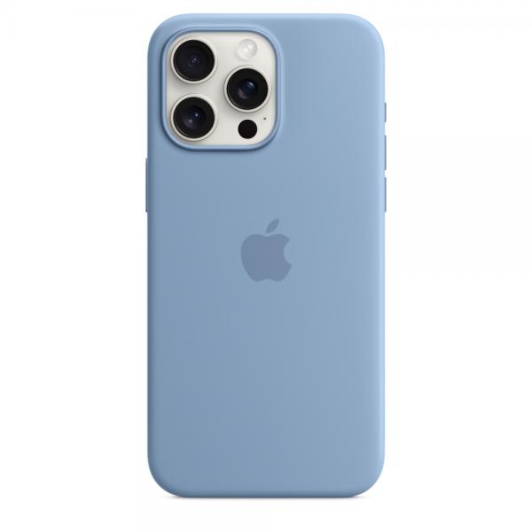 Custodia in Silicone per iPhone 15 Pro Max con MagSafe - Blu Invernale