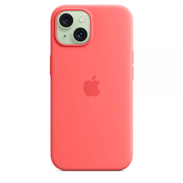 Custodia in Silicone per iPhone 15 con MagSafe - Guava