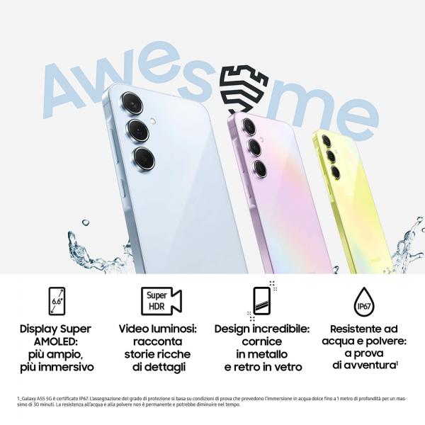 SAMSUNG A556B GALAXY A55 128GB 8GB RAM 5G DS LEMON ITA