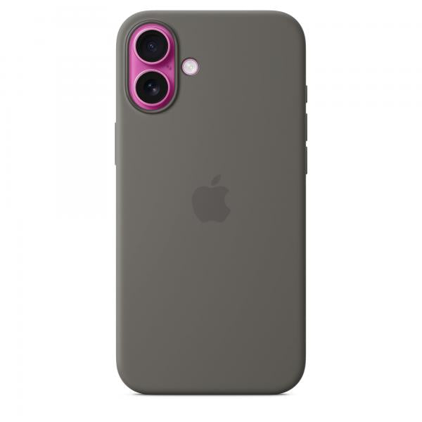 Custodia in Silicone per iPhone 16 Plus con MagSafe - Grigio Pietra