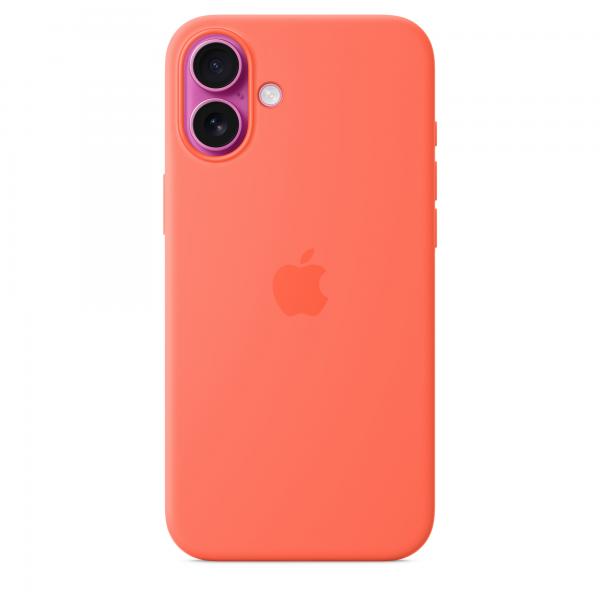 Custodia in Silicone per iPhone 16 Plus con MagSafe - Mandarino
