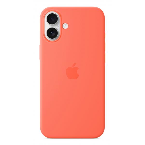 Custodia in Silicone per iPhone 16 Plus con MagSafe - Mandarino