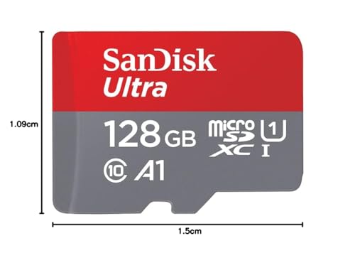 SanDisk 128GB Ultra scheda microSDXC + adattatore SD fino a 140 MB/s con prestazioni app A1 UHS-I Class 10 U1