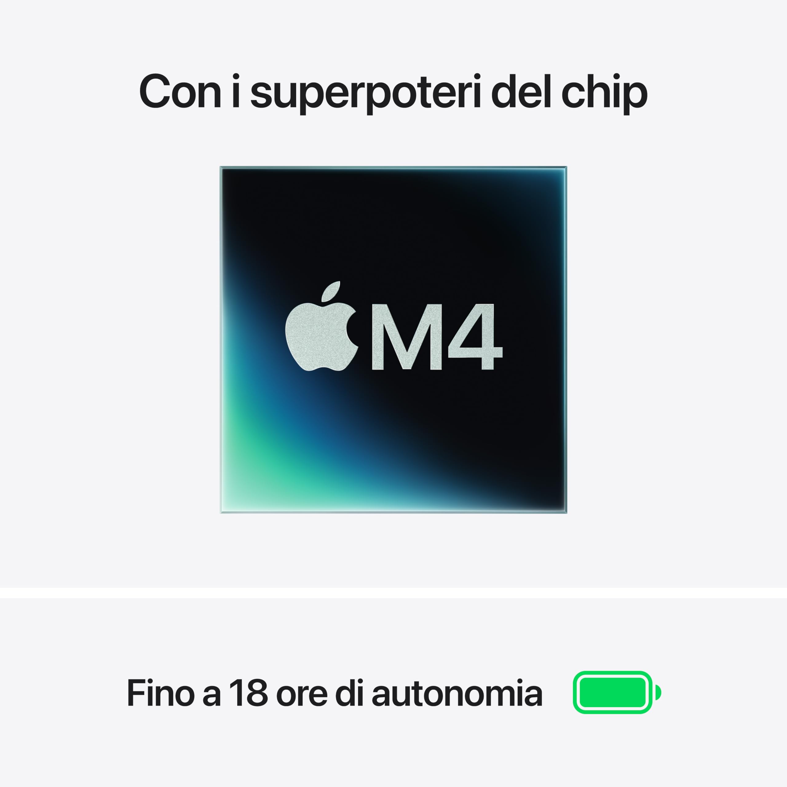 Apple Portatile MacBook Air 13'' con chip M4 (2025): progettato per Apple Intelligence, display Liquid Retina da 13,6'', 16GB di memoria unificata, 256GB di archiviazione SSD, Touch ID; Mezzanotte