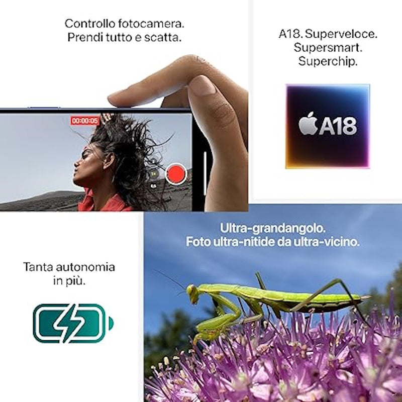 iPhone 16 256GB Bianco - MYEF3QLA